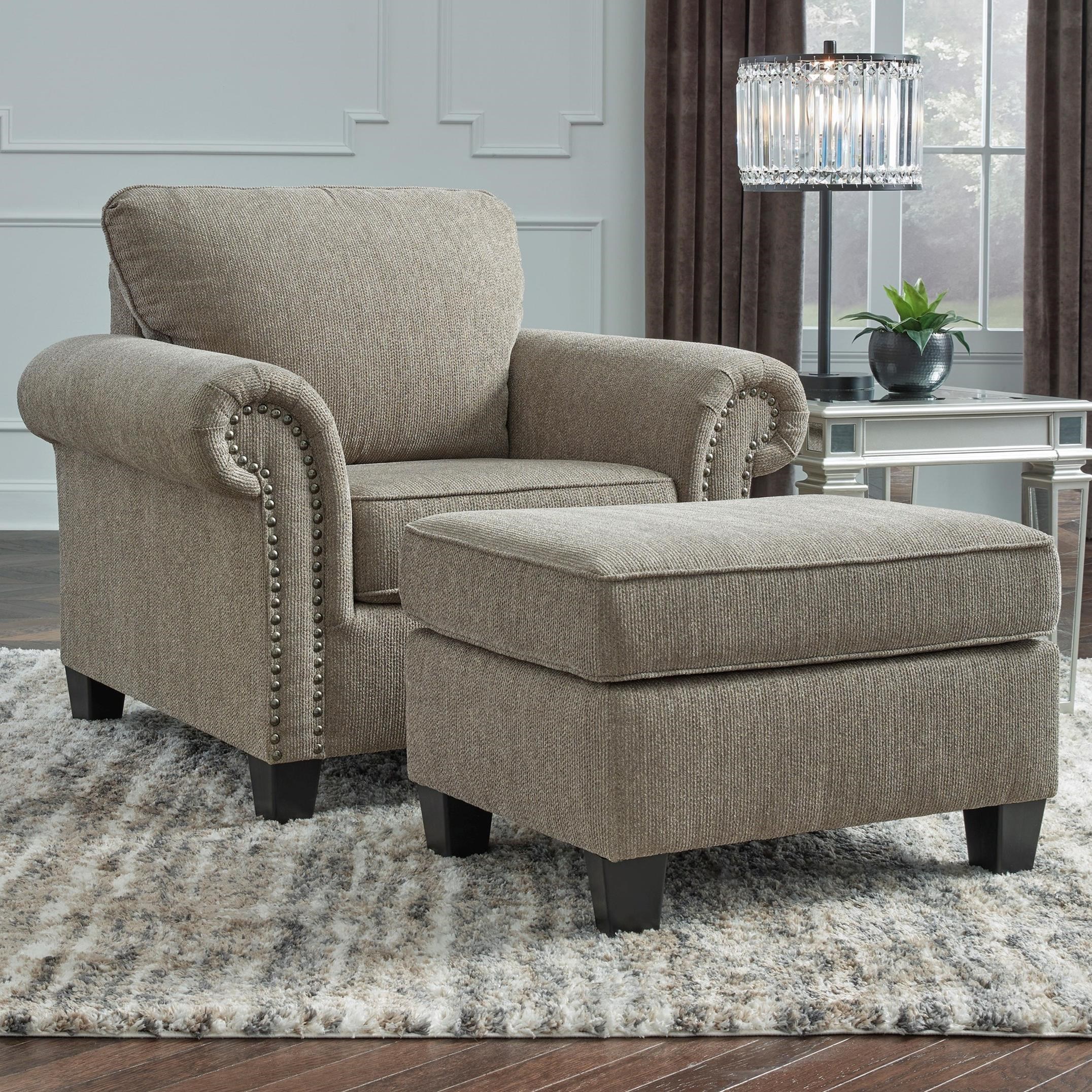 Benchcraft Shewsbury PKG010969 Transitional Chair and Ottoman